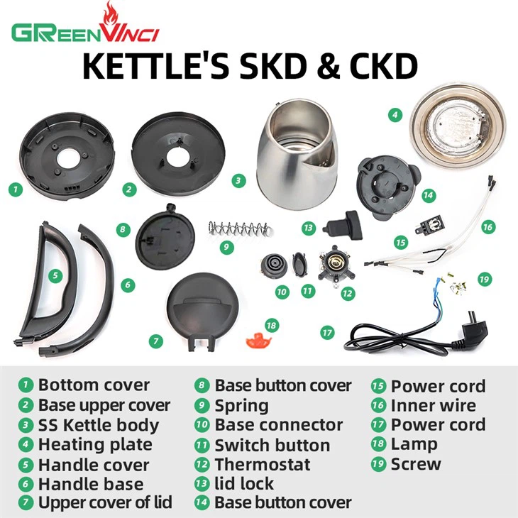 Ukax 1.8L eléctrico hervidor repuestos .